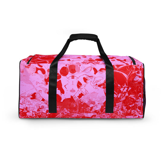 Red & Pink Scan Duffle bag